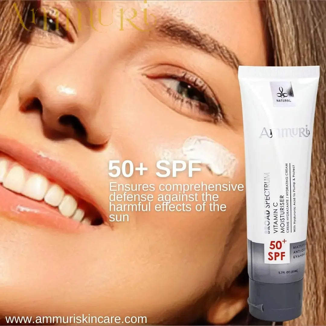 Ammuri Vitamin C Day Cream SPF 50 for brightening, moisturising and broad-spectrum sun protection