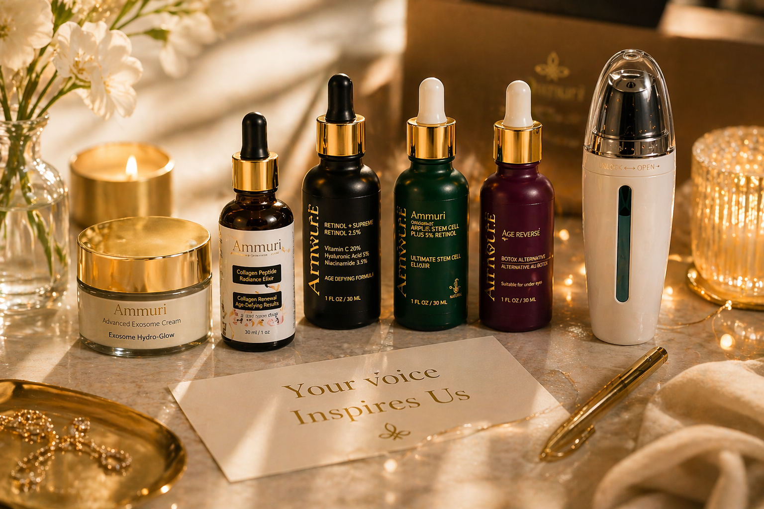 PRESS RELEASE: UK Biotech Skincare Brand Ammuri Launches Exosome & High-Strength Retinol Range for the US Market