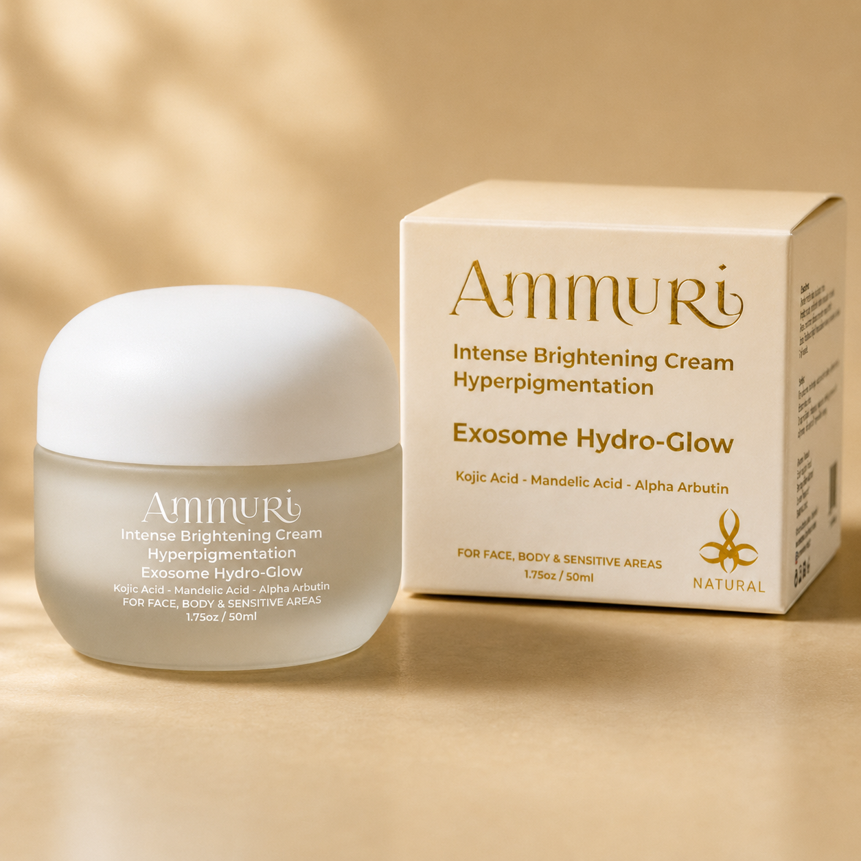 Ammuri Intense Brightening Exosome Hydro-Glow Cream for hydration and uneven-looking tone