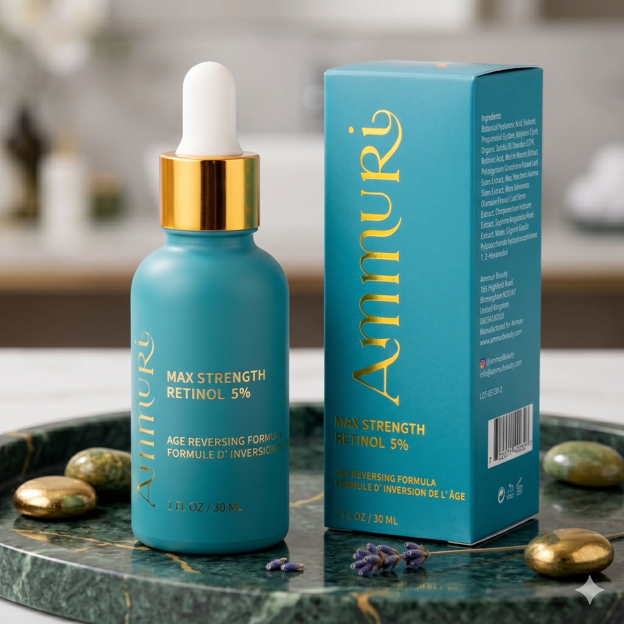 Ammuri Retinol 5% Serum high-strength anti-ageing formula 30ml