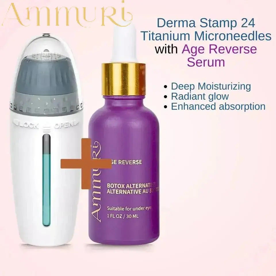 Adjustable derma stamp for a safety-first at-home microneedling guide