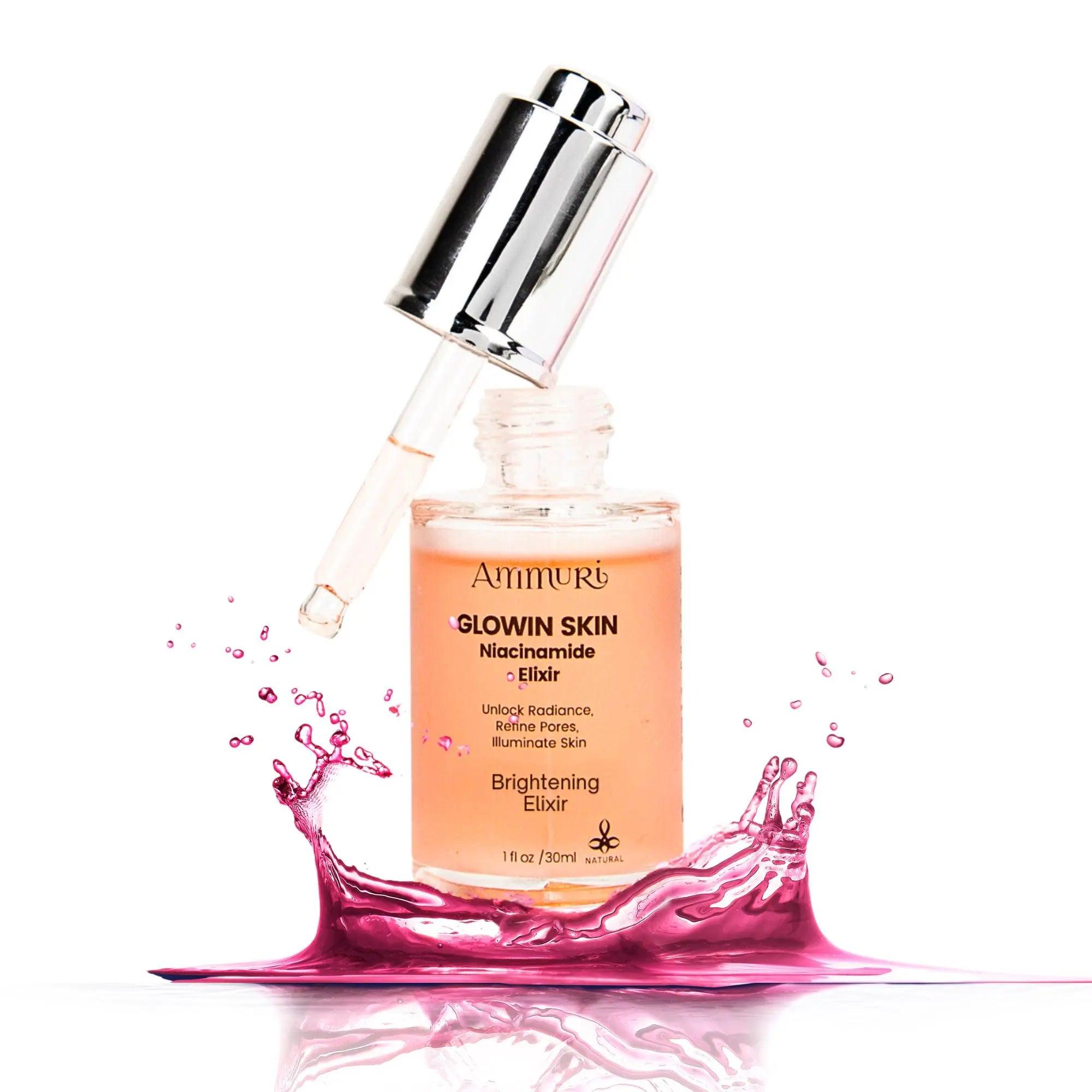 Ammuri Advanced Skin Brightening Serum Elixir with niacinamide for hydration, radiance and uneven-looking tone