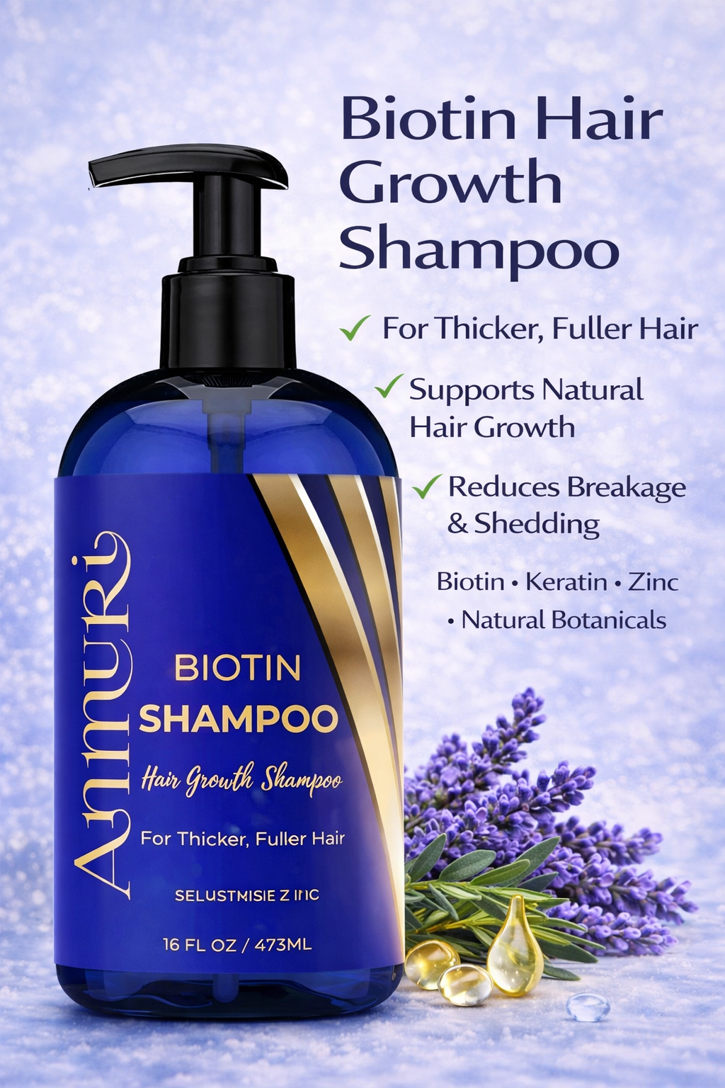 Ammuri Biotin and Caffeine Shampoo for a thinning-looking hair care routine