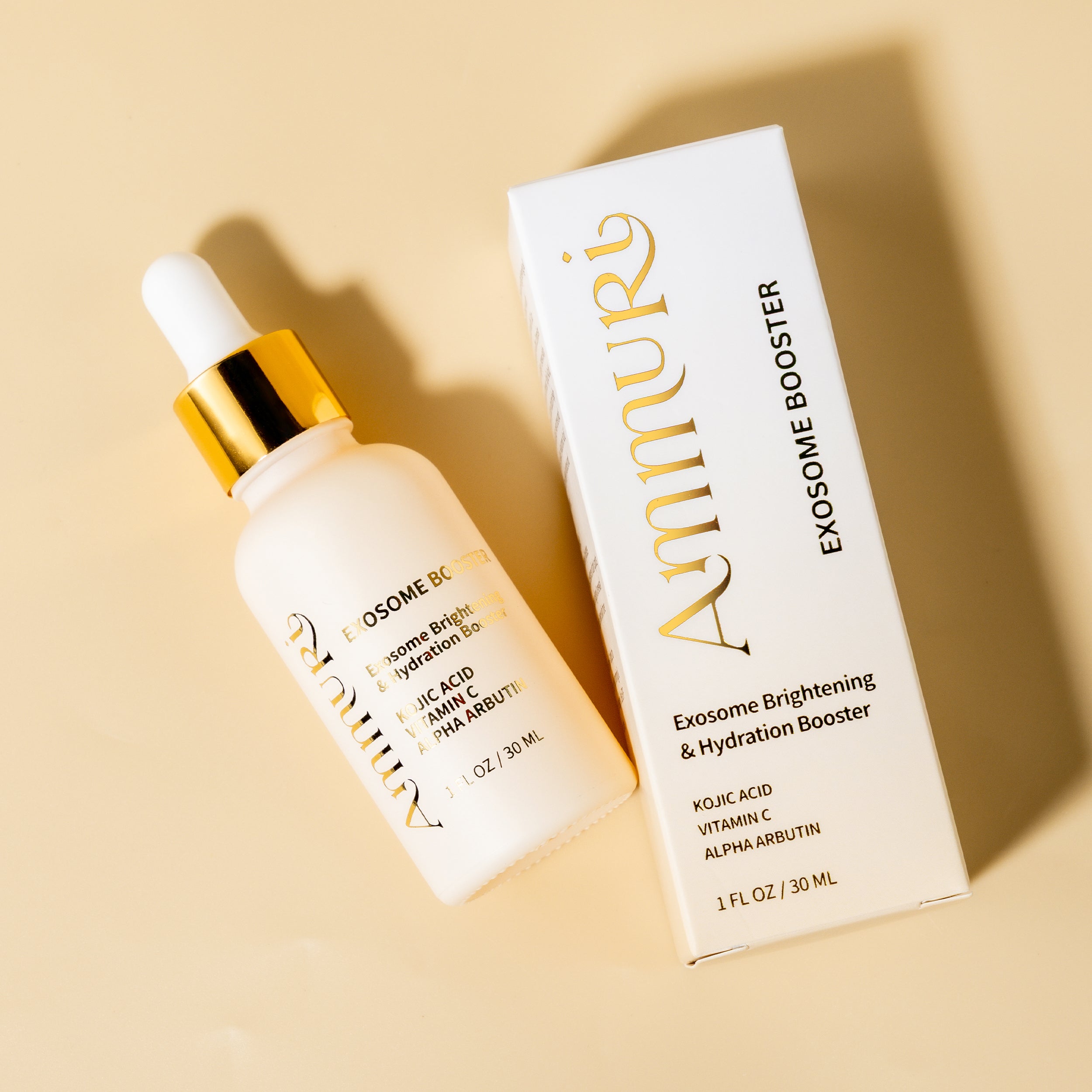 Ammuri Exosome Booster Serum – Brightening & Hydration Booster with Kojic Acid, Vitamin C & Alpha Arbutin | Fades Dark Spots, Evens Skin Tone & Boosts Radiance | For Face & Body – 30ml Ammuri Skincare