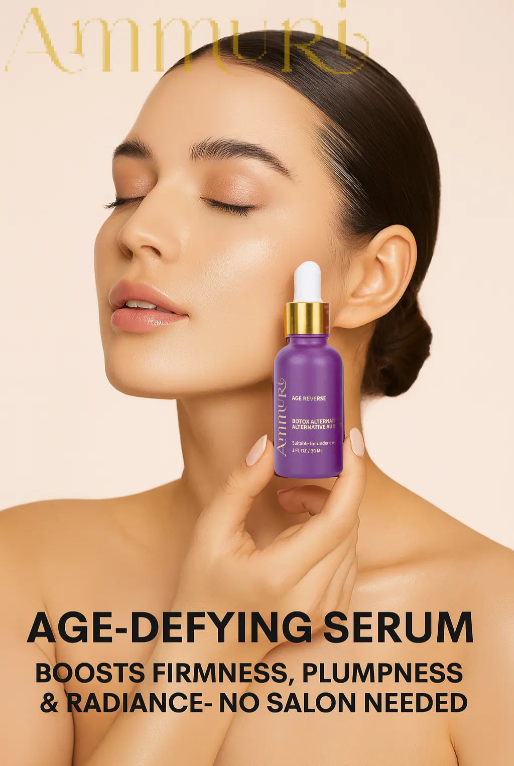 AmmuRi Age Reverse Serum – Advanced Botox Alternative Anti-Aging Formula – 30ml Ammuri Skincare