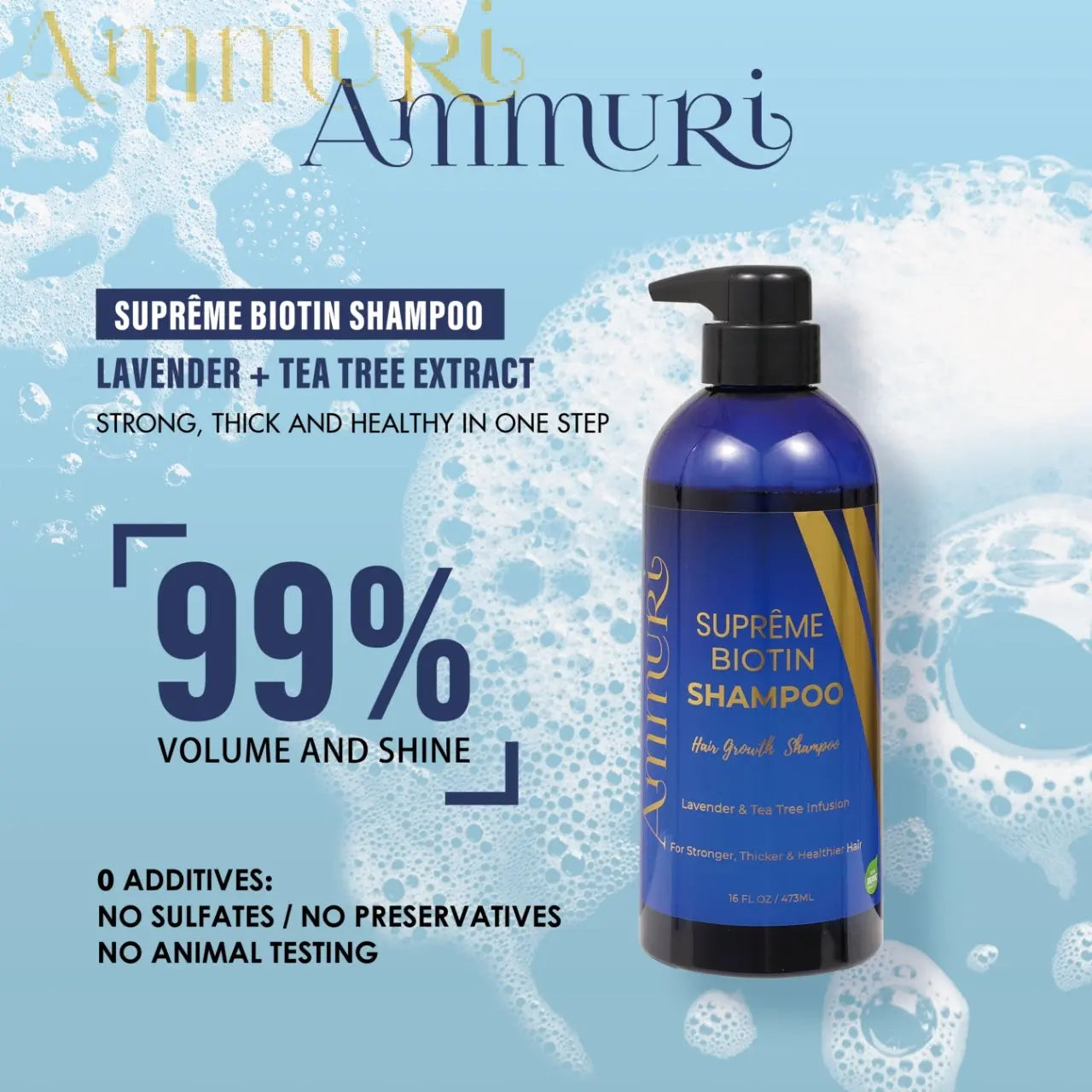 Ammuri Biotin DHT Blocker Shampoo Sulfate-Free Hair Loss Treatment Ammuri Skincare
