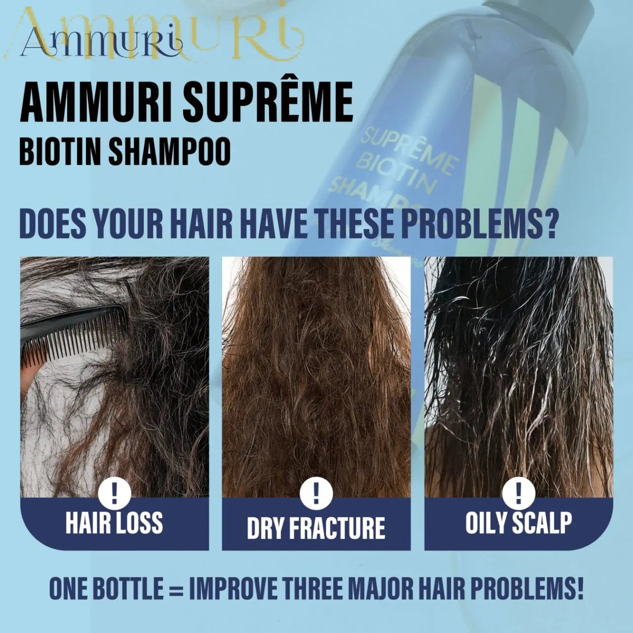 Ammuri Biotin DHT Blocker Shampoo Sulfate-Free Hair Loss Treatment Ammuri Skincare
