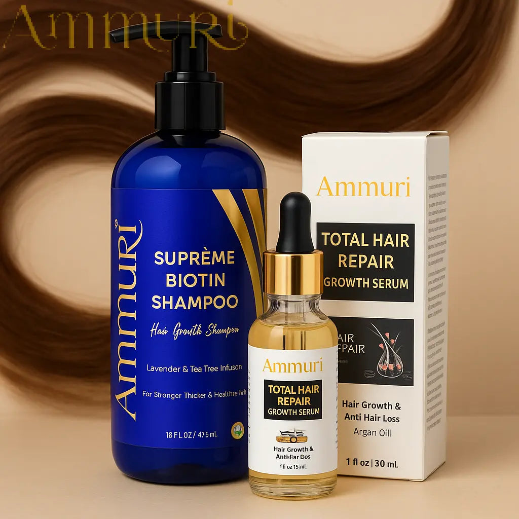Ammuri Biotin DHT Blocker Shampoo & Hair Repair Oil Set Ammuri Skincare