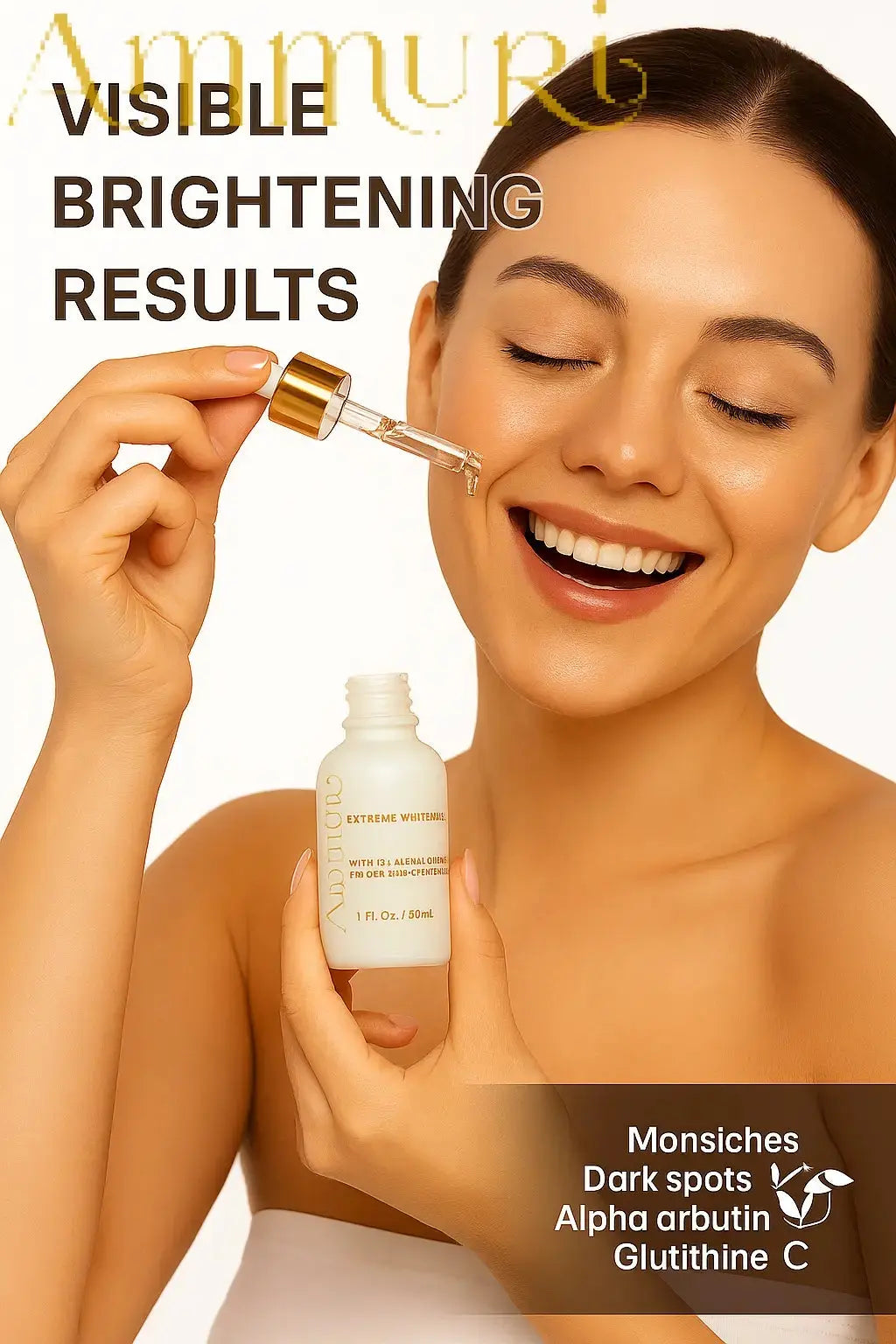 Ammuri Premium Whitening Serum 30ml – Kojic Acid + Tranexamic Acid | Dark Spot & Pigmentation Corrector Ammuri Skincare