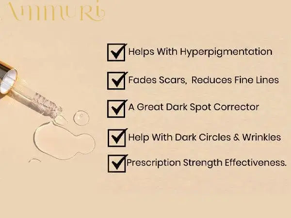Ammuri Skincare Extreme Whitening Serum with benefits for dark spots, fine lines, and hyperpigmentation