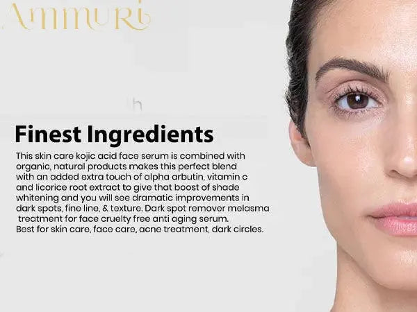 Ammuri Skincare extreme whitening serum with natural ingredients for dark spot removal and skin brightening