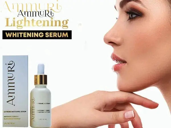 Ammuri Skincare Extreme Whitening Serum in white bottle with dropper for brightening skin treatment