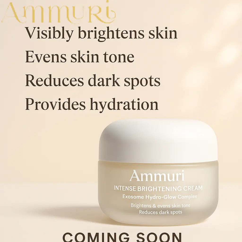 Ammuri Intense Brightening Cream with Exosome Hydro-Glow | Kojic Acid, Mandelic Acid, Alpha Arbutin & Glutathione | Hyperpigmentation & Dark Spot Corrector | 50ml Ammuri Skincare
