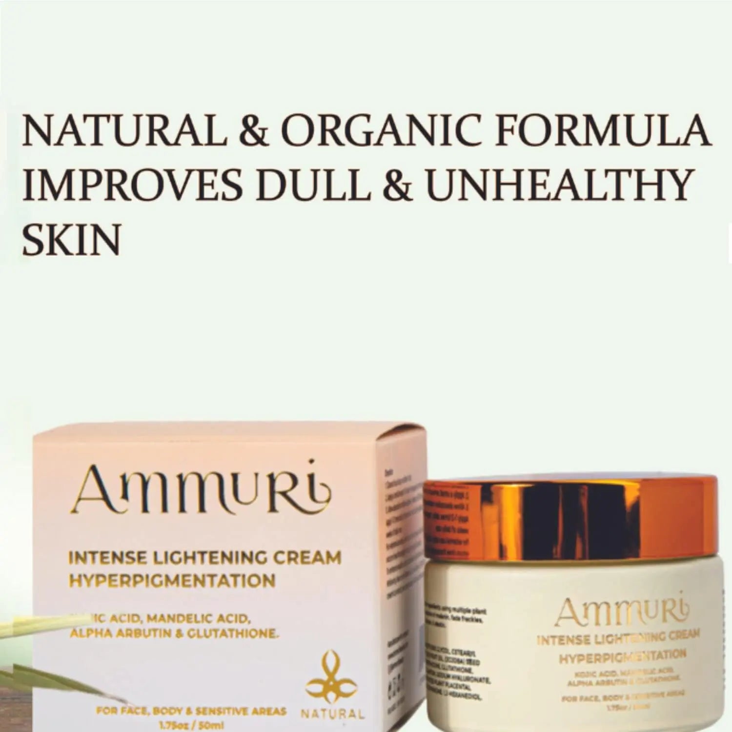 Ammuri Intense Skin Lightening Cream - Hyperpigmentation Treatment, Age Spot Reduction, and Dark Circle Elimination for Youthful Complexion | Anti-Aging Skincare Solution - Ammuri Skincare