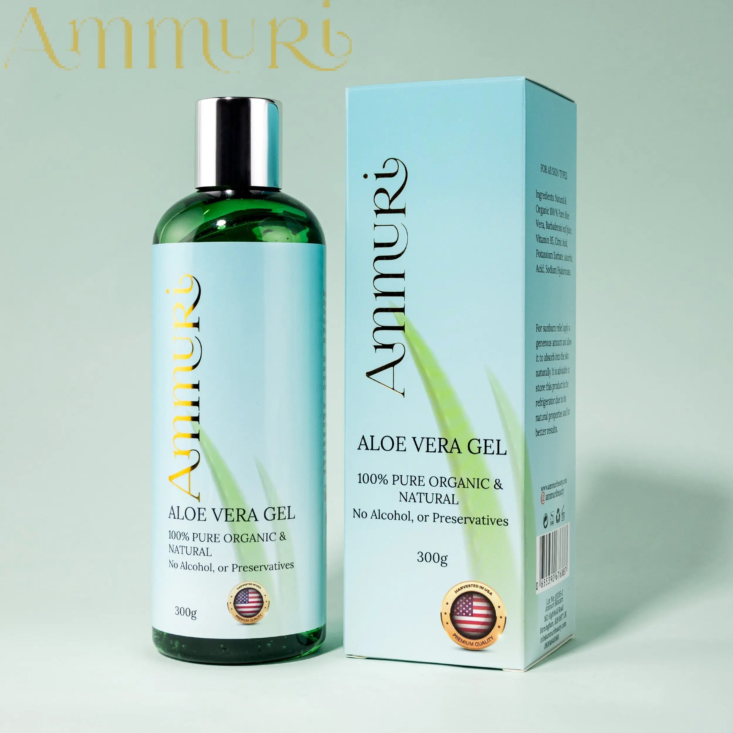 Ammuri Organic Aloe Vera Gel for Skin Hydration Ammuri Skincare