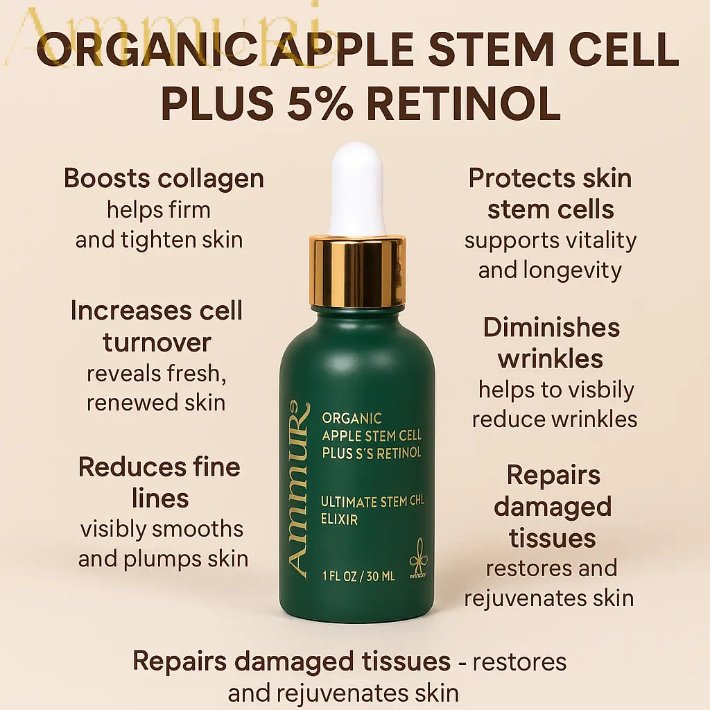 Ammuri Retinol Serum 5% + Apple Stem Cell – Anti-Aging, Acne, Dark Spot Care 30ml Ammuri Skincare