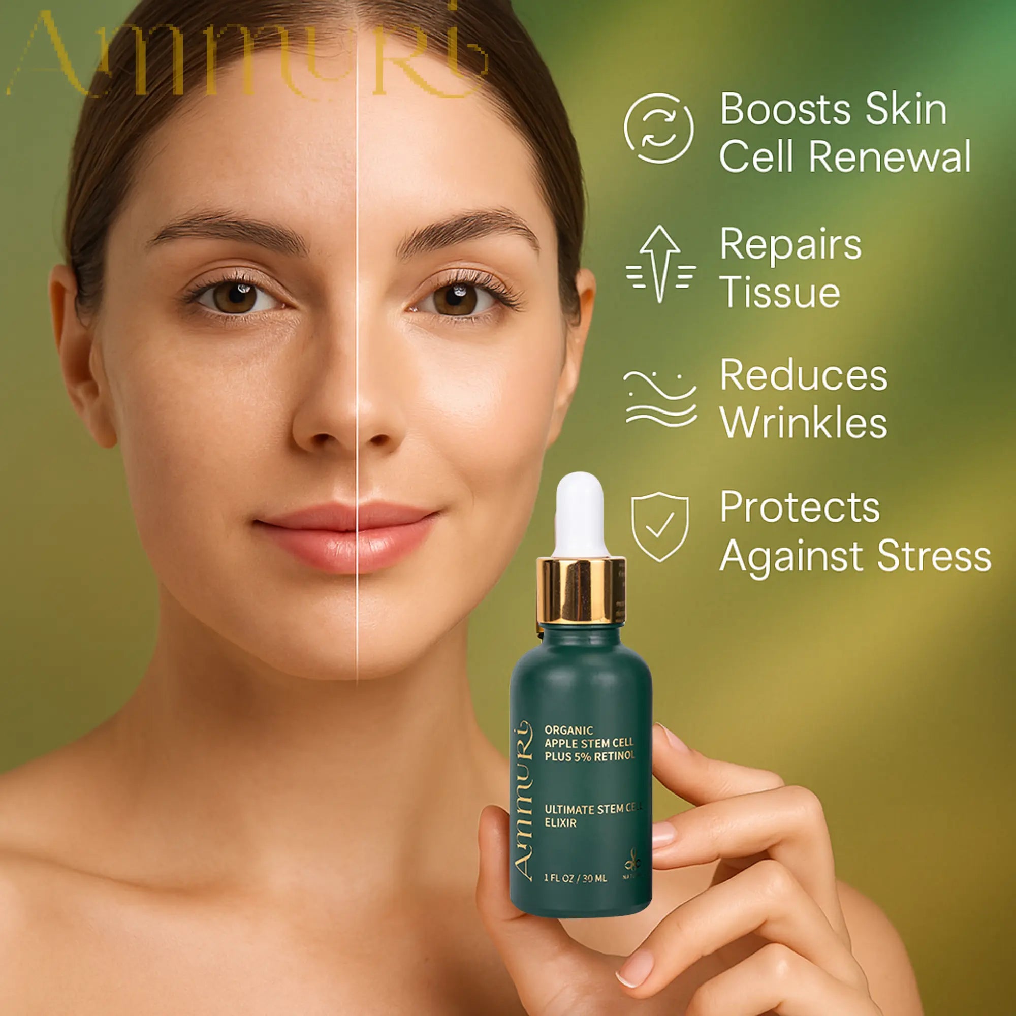 Ammuri Retinol Serum 5% + Apple Stem Cell – Anti-Aging, Acne, Dark Spot Care 30ml Ammuri Skincare