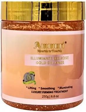 Ammuri Rose Clay 24K Gold Gel Face Mask – Pink Clay with Collagen, Niacinamide & Hyaluronic Acid – Hydrating, Pore Minimizer & Anti-Ageing Skincare, 250g Ammuri Skincare