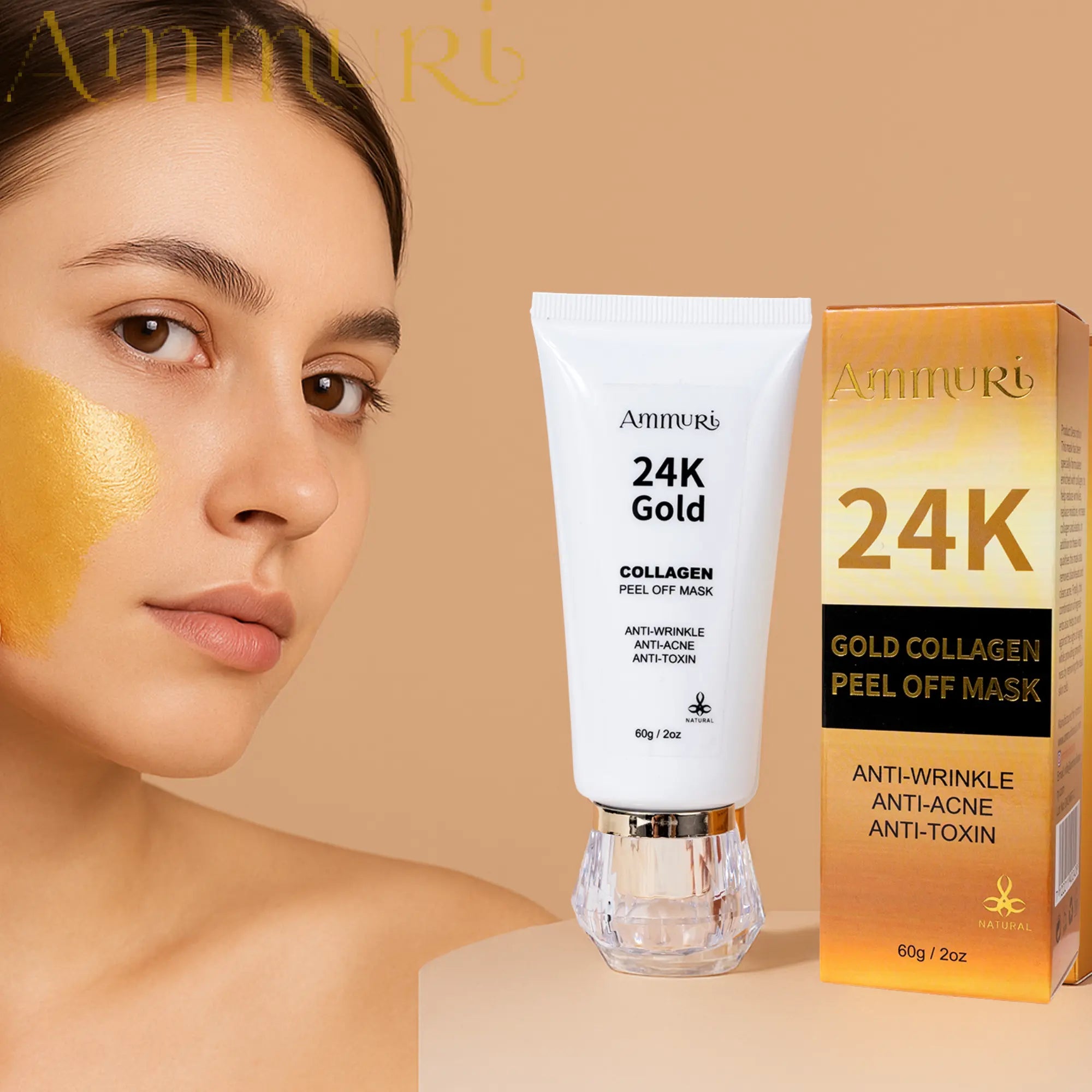 Ammuri Skincare 24K Gold Collagen Face Mask Peel Off Ammuri Skincare