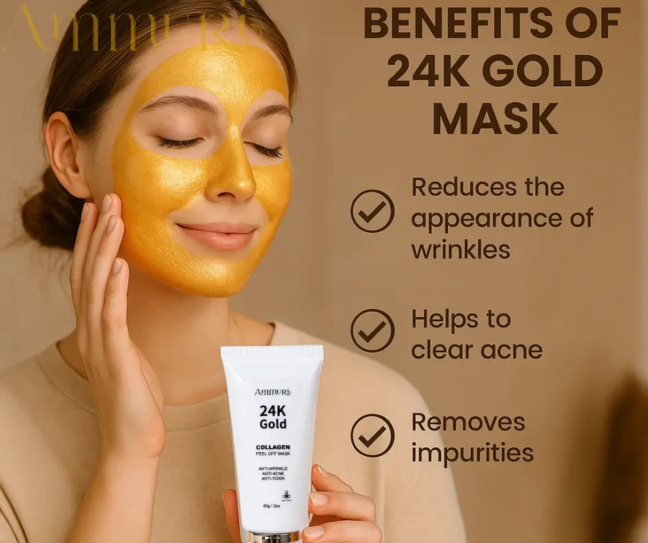 Ammuri Skincare 24K Gold Collagen Face Mask Peel Off Ammuri Skincare