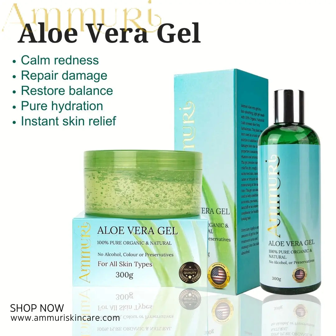 Ammuri Skincare Organic Aloe Vera Gel Set for Hydration Ammuri Skincare