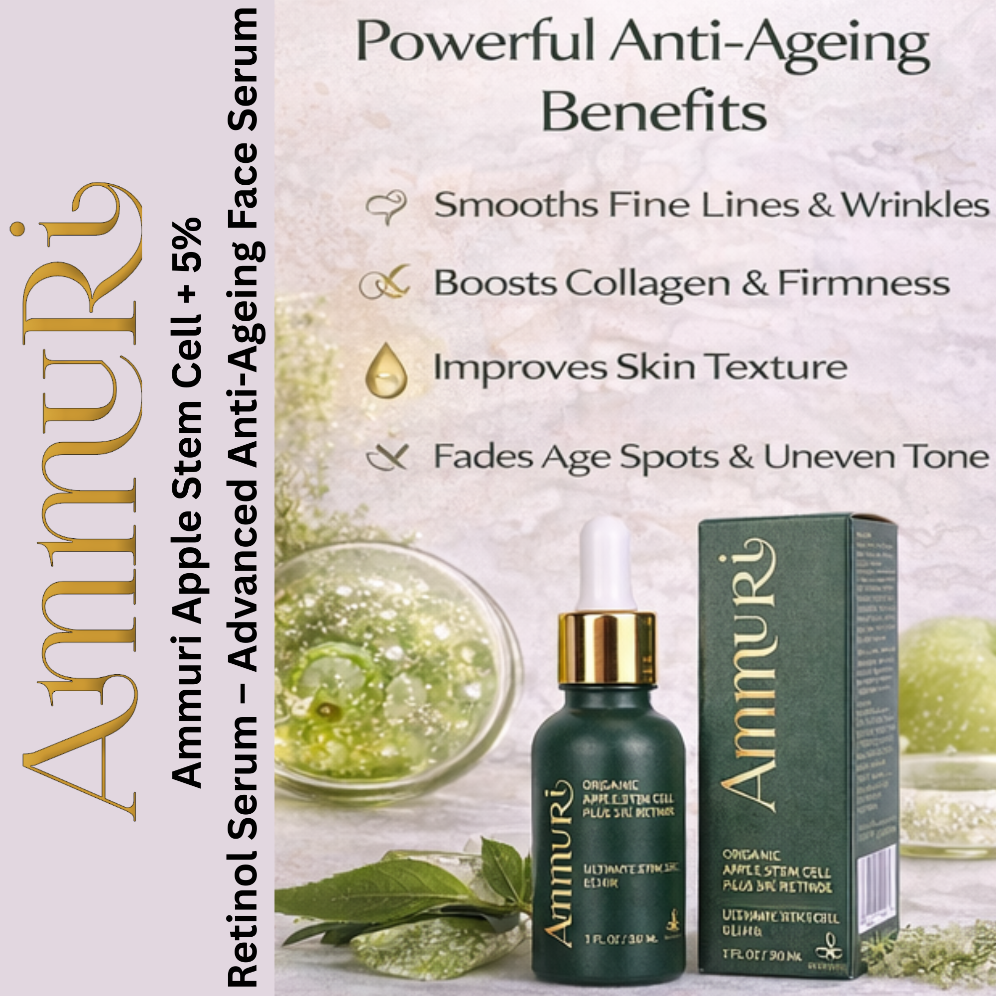 Ammuri Advanced Plant Stem Cell Retinol 5% – Youthful Glow, Firming Face Serum Ammuri Skincare