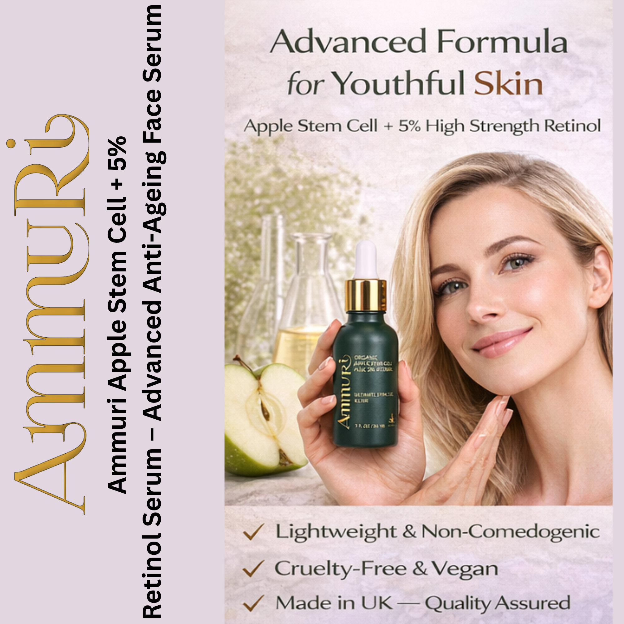 Ammuri Advanced Plant Stem Cell Retinol 5% – Youthful Glow, Firming Face Serum Ammuri Skincare