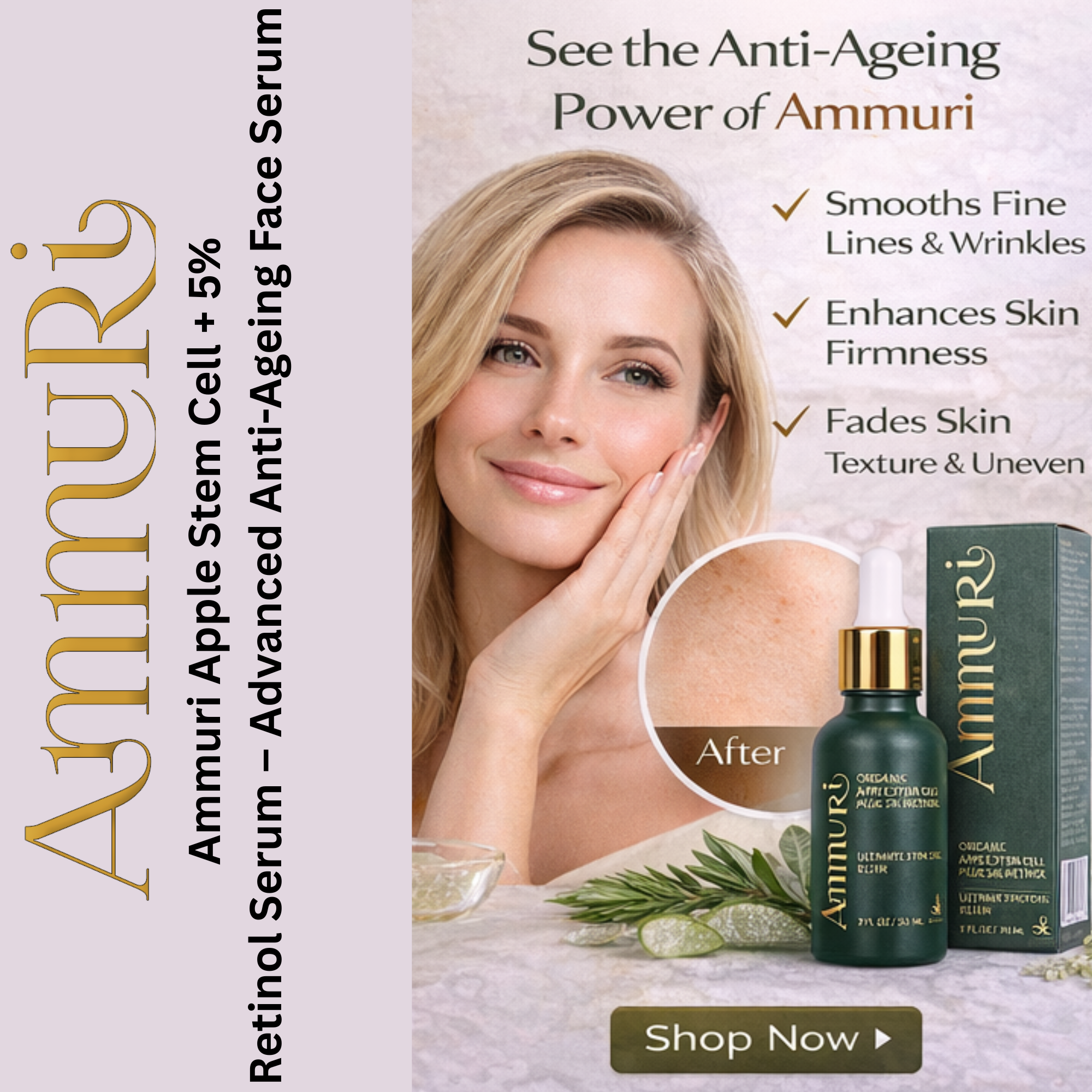 Ammuri Advanced Plant Stem Cell Retinol 5% – Youthful Glow, Firming Face Serum Ammuri Skincare