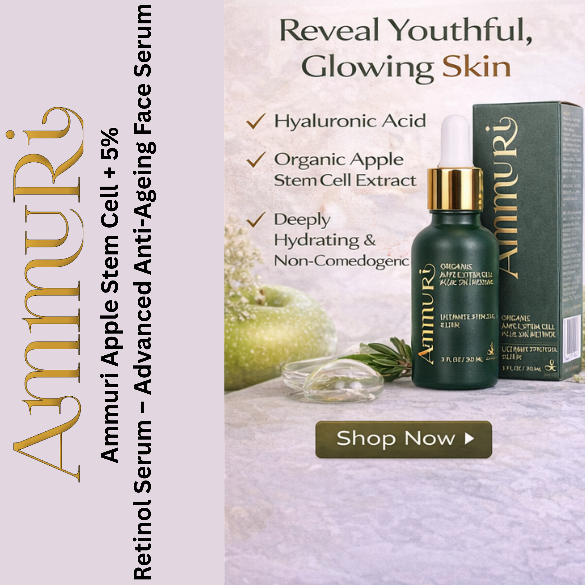 Ammuri Advanced Plant Stem Cell Retinol 5% – Youthful Glow, Firming Face Serum Ammuri Skincare