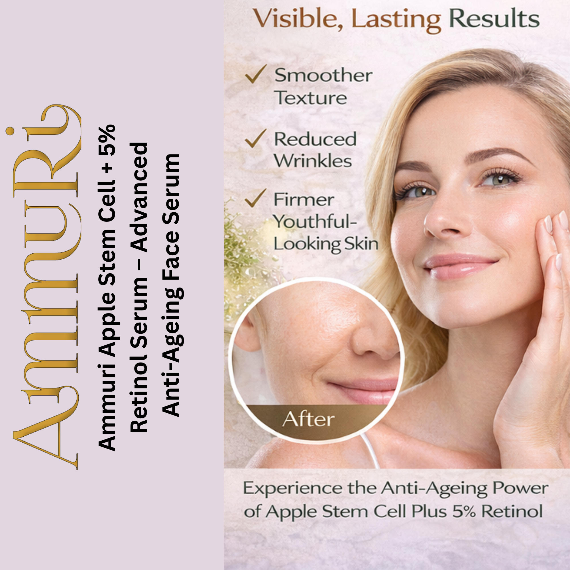 Ammuri Advanced Plant Stem Cell Retinol 5% – Youthful Glow, Firming Face Serum Ammuri Skincare
