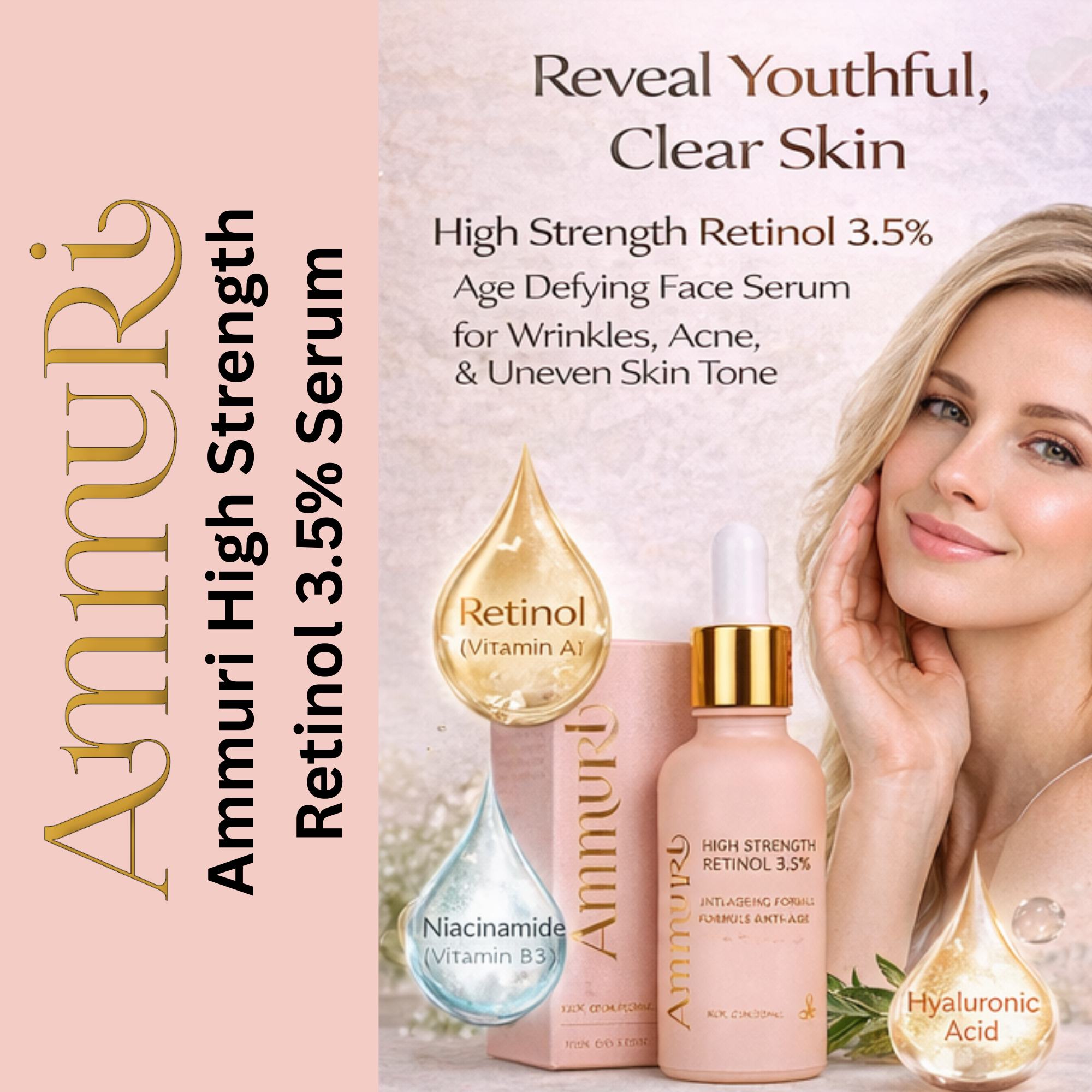 Ammuri 3.5% Retinol High Strength Face Serum – Anti-Ageing Formula Ammuri Skincare