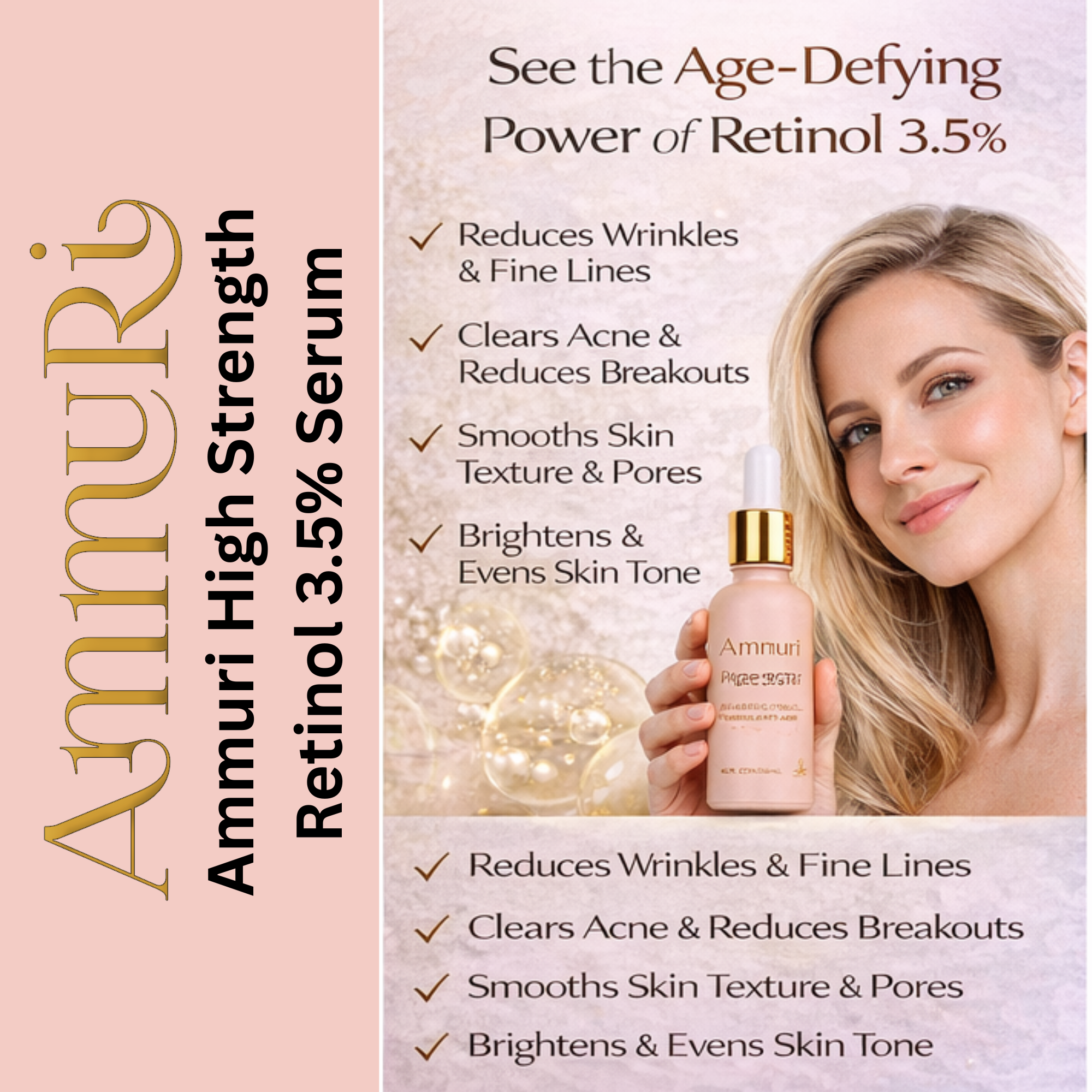 Ammuri 3.5% Retinol High Strength Face Serum – Anti-Ageing Formula Ammuri Skincare