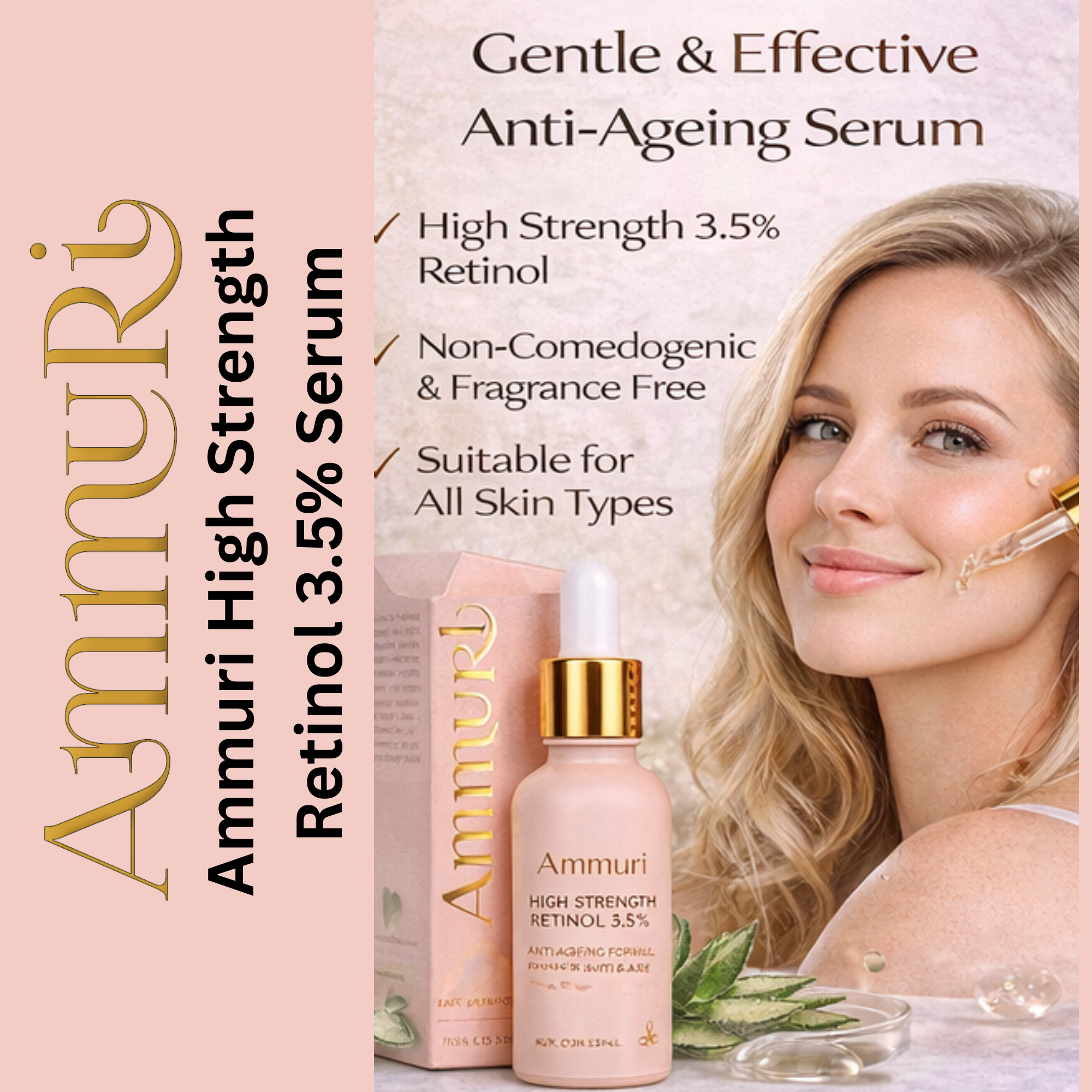 Ammuri 3.5% Retinol High Strength Face Serum – Anti-Ageing Formula Ammuri Skincare