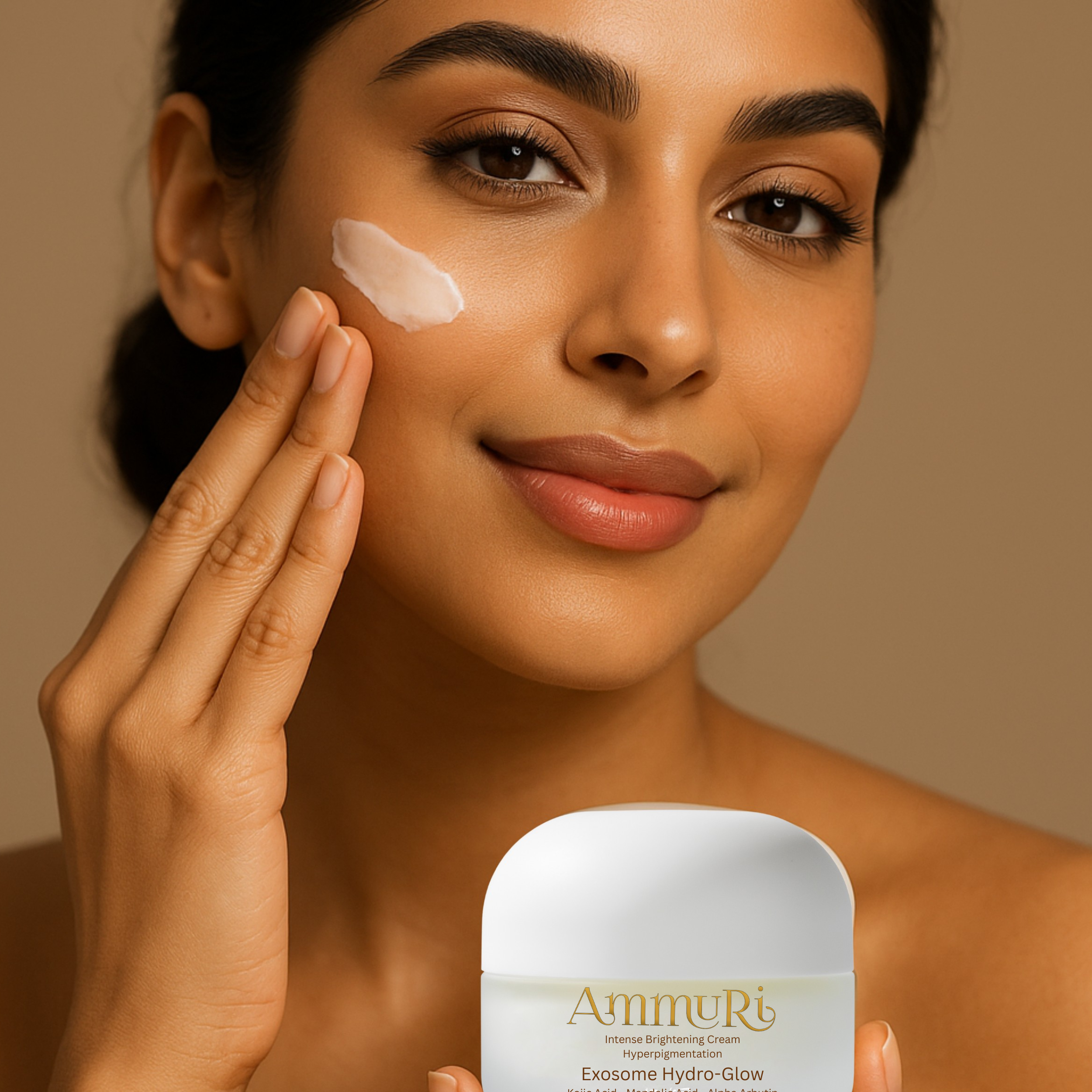 Ammuri Intense Brightening Cream with Exosome Hydro-Glow | Kojic Acid, Mandelic Acid, Alpha Arbutin & Glutathione | Hyperpigmentation & Dark Spot Corrector | 50ml Ammuri Skincare