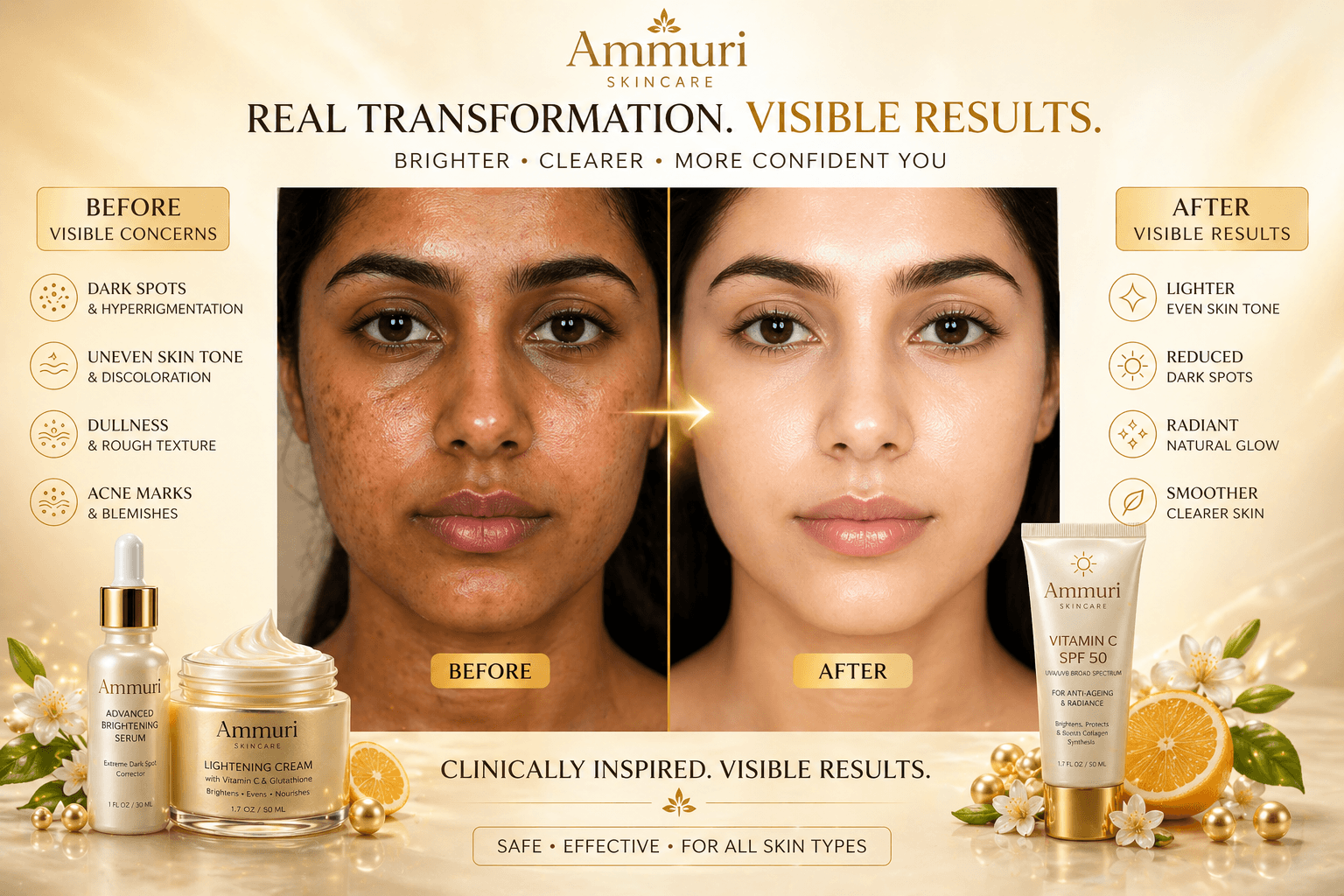 Ammuri Dark Spot Corrector Skincare Package – Brightening Trio