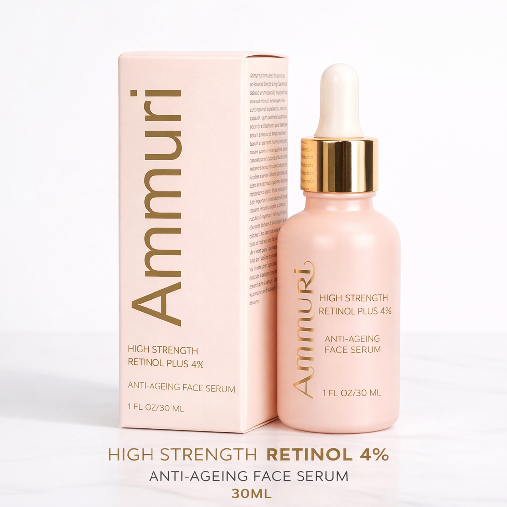 Ammuri 4% Retinol Serum - High Strength Anti-Aging Face Treatment 30ml Ammuri Skincare