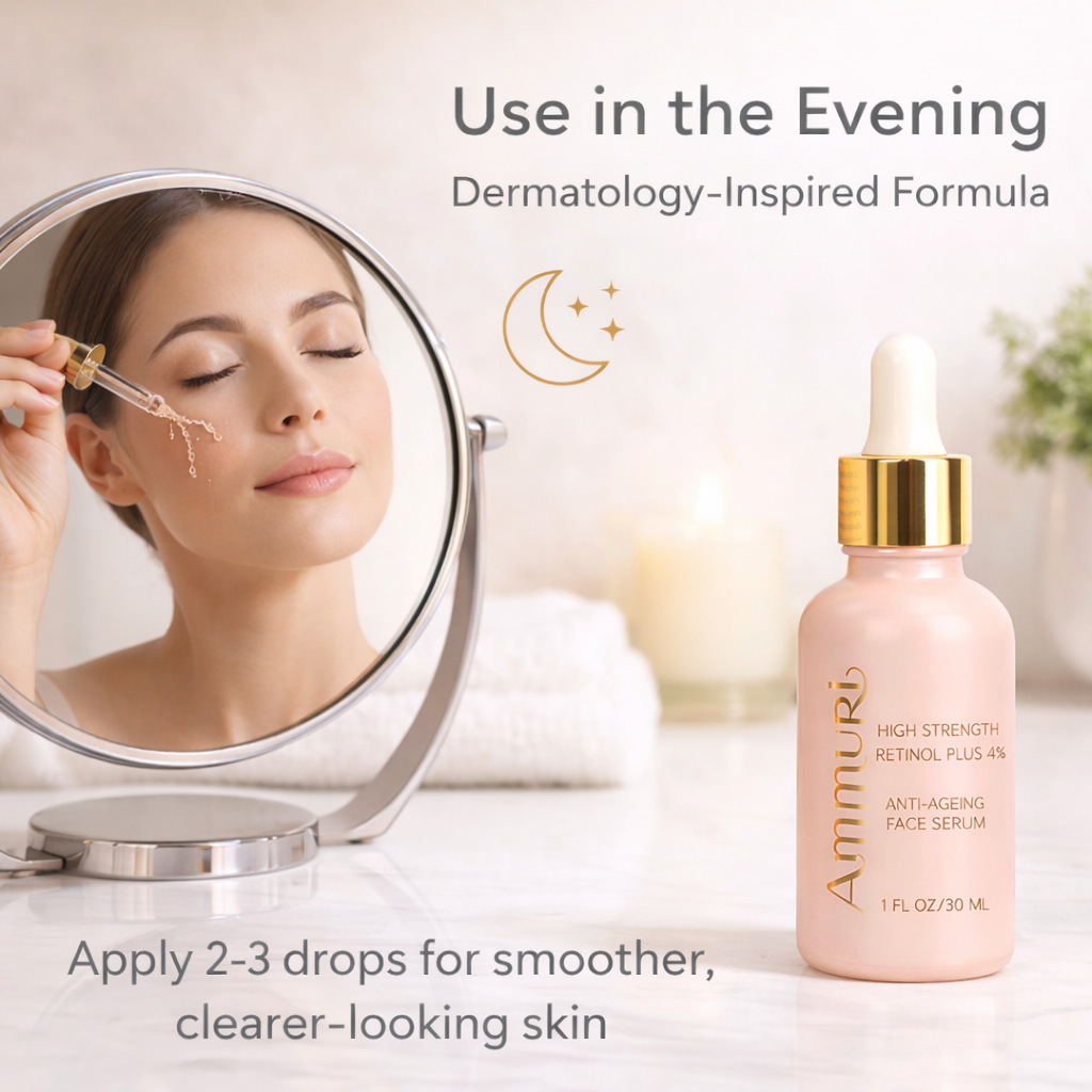 Ammuri 4% Retinol Serum - High Strength Anti-Aging Face Treatment 30ml Ammuri Skincare