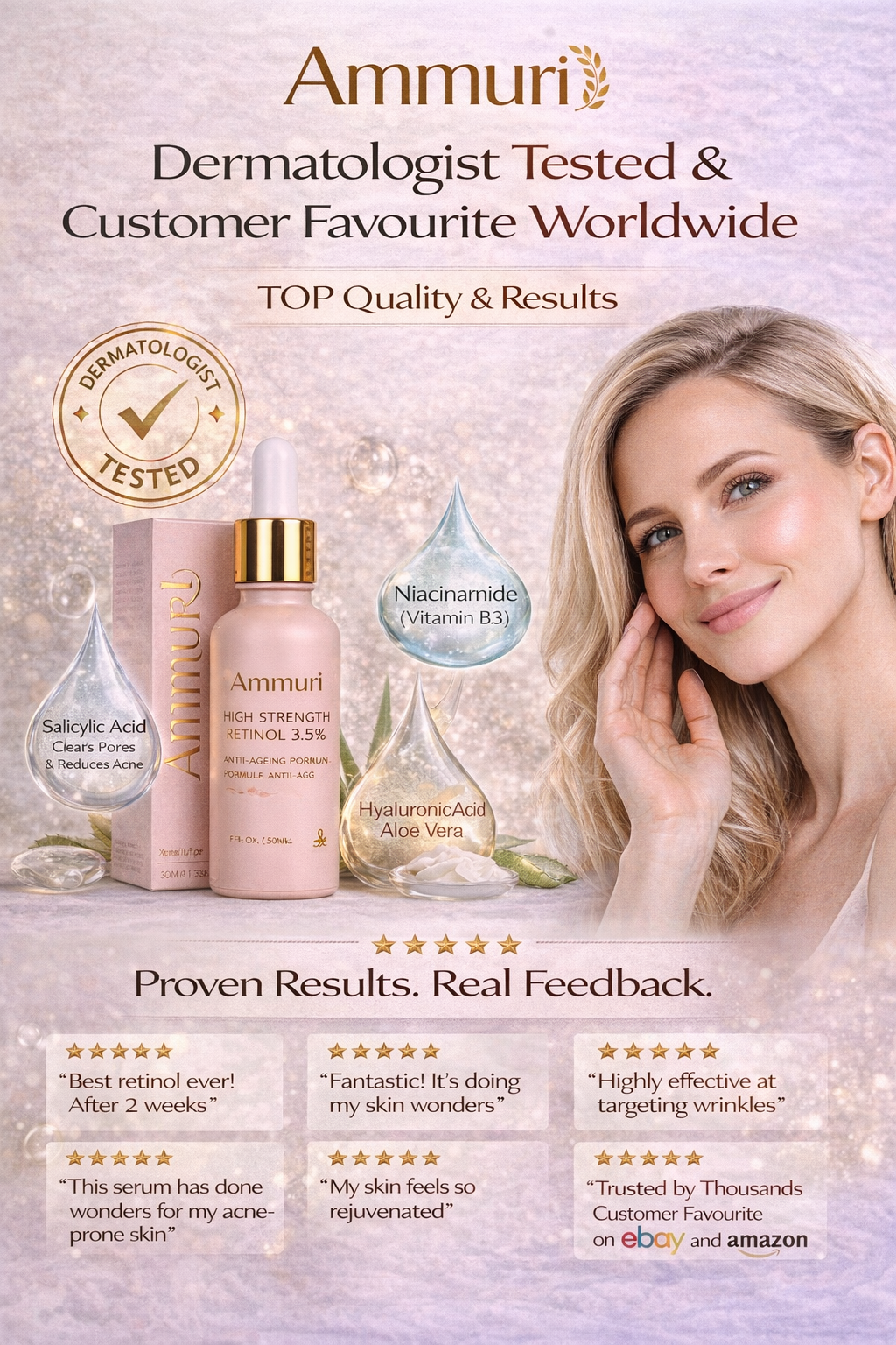 Ammuri 3.5% Retinol High Strength Face Serum – Anti-Ageing Formula Ammuri Skincare