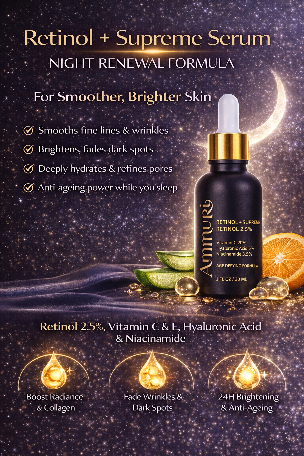 Ammuri Retinol Supreme Serum for Anti-Ageing Skin Care Ammuri Skincare