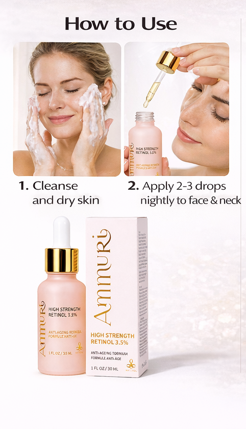 Ammuri 3.5% Retinol High Strength Face Serum – Anti-Ageing Formula Ammuri Skincare