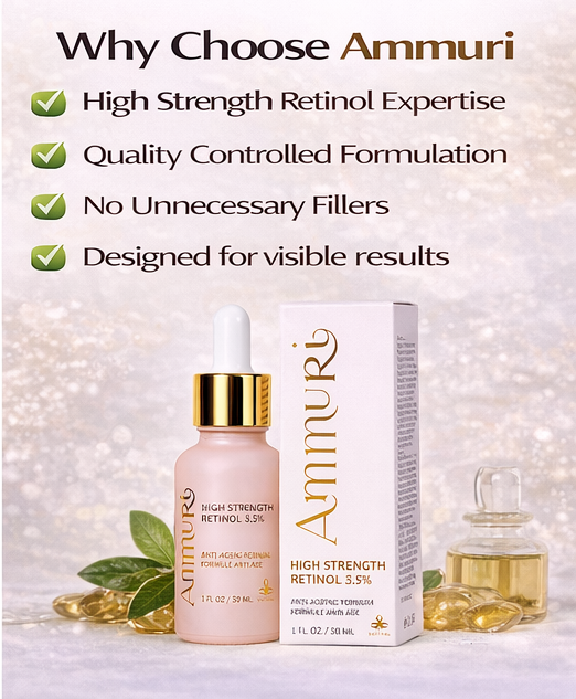 Ammuri 3.5% Retinol High Strength Face Serum – Anti-Ageing Formula Ammuri Skincare