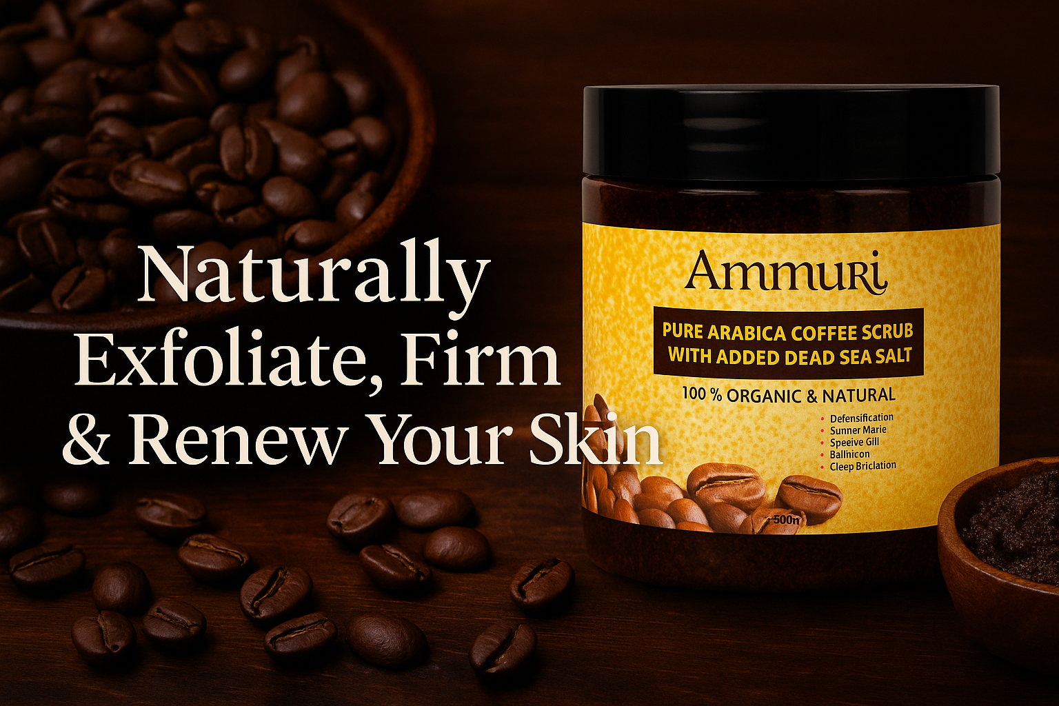 Ammuri Organic Coffee Body Scrub with Dead Sea Salt Ammuri Skincare