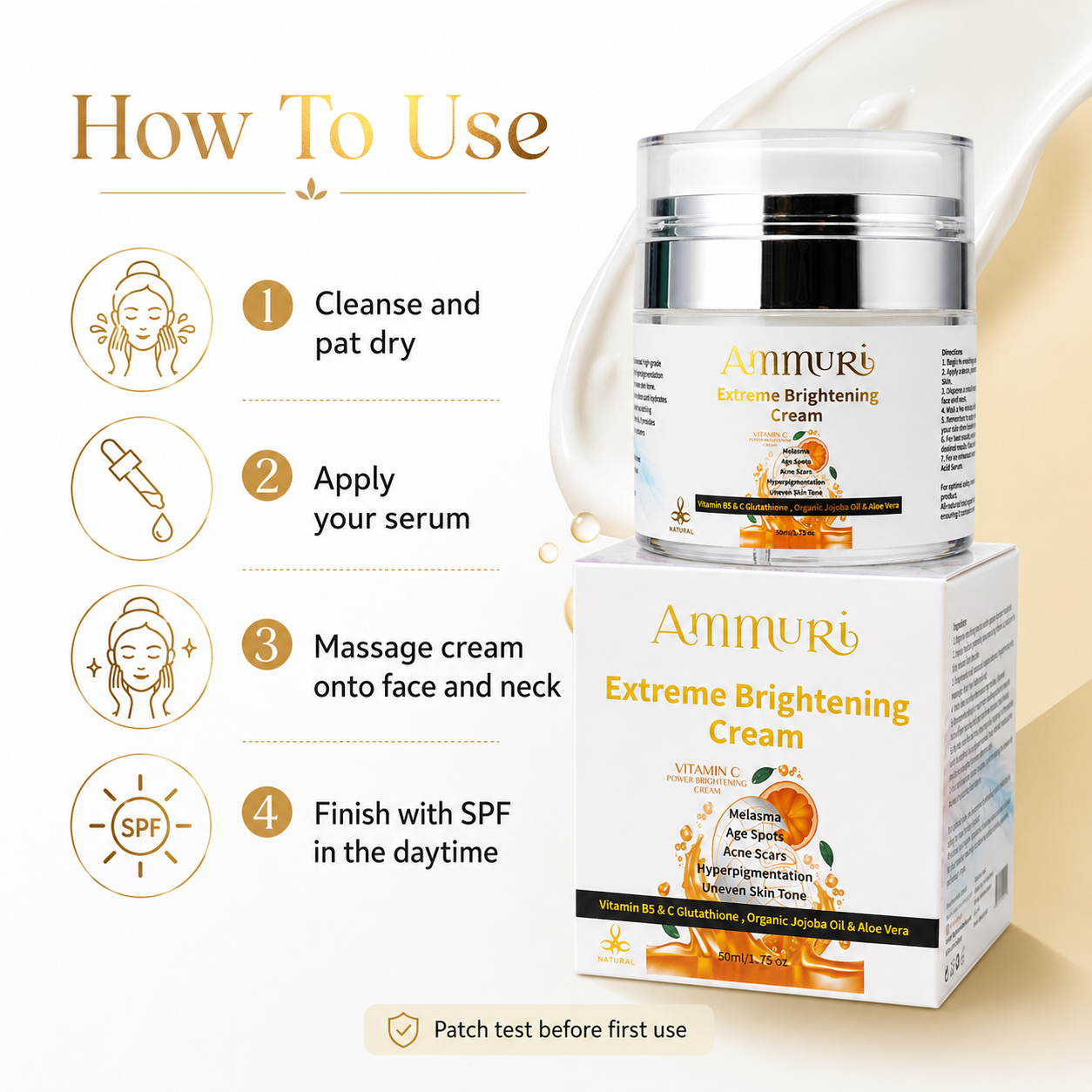 Ammuri Brightening Cream for radiant-looking skin product image