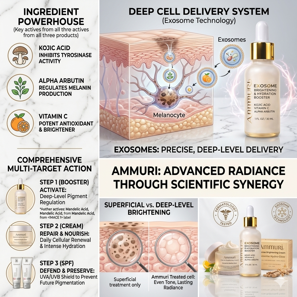 Dark Spot & Glow Routine Bundle — Exosome Serum, Brightening Cream & SPF50