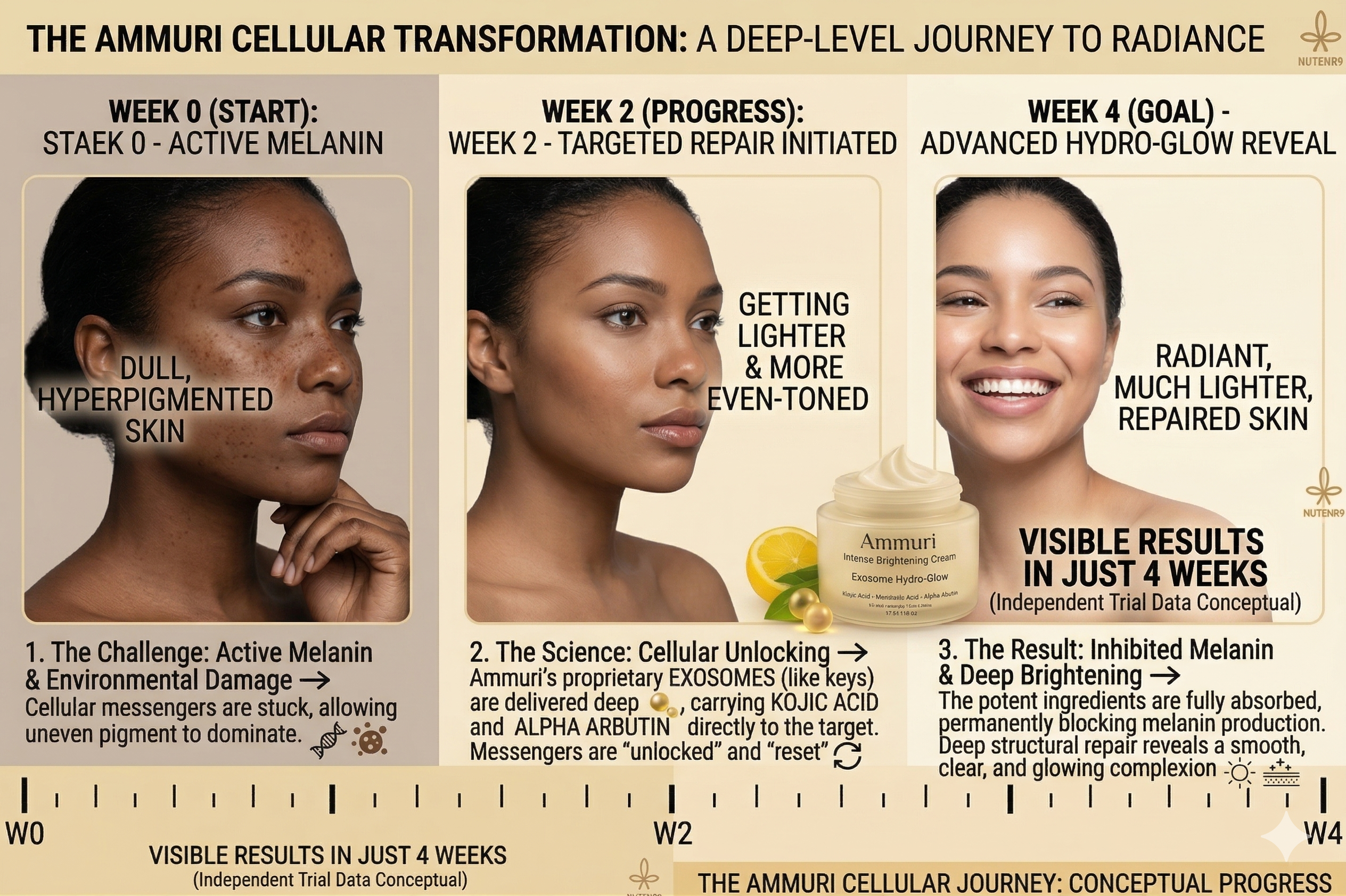 Ammuri Intense Brightening Exosome Hydro-Glow Cream - Dark Spot Corrector