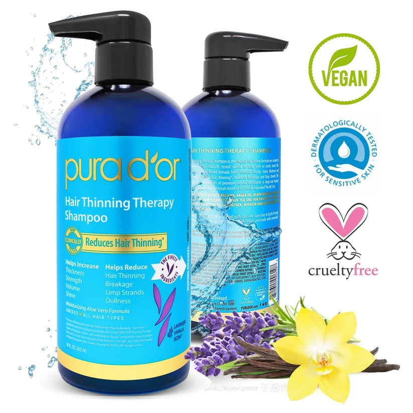 PURA D'OR Hair Thinning Therapy Shampoo 473ml – product gallery image 2