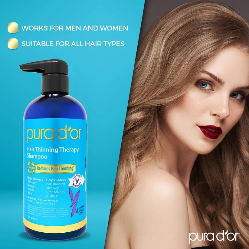 PURA D'OR Hair Thinning Therapy Shampoo 473ml – product gallery image 4