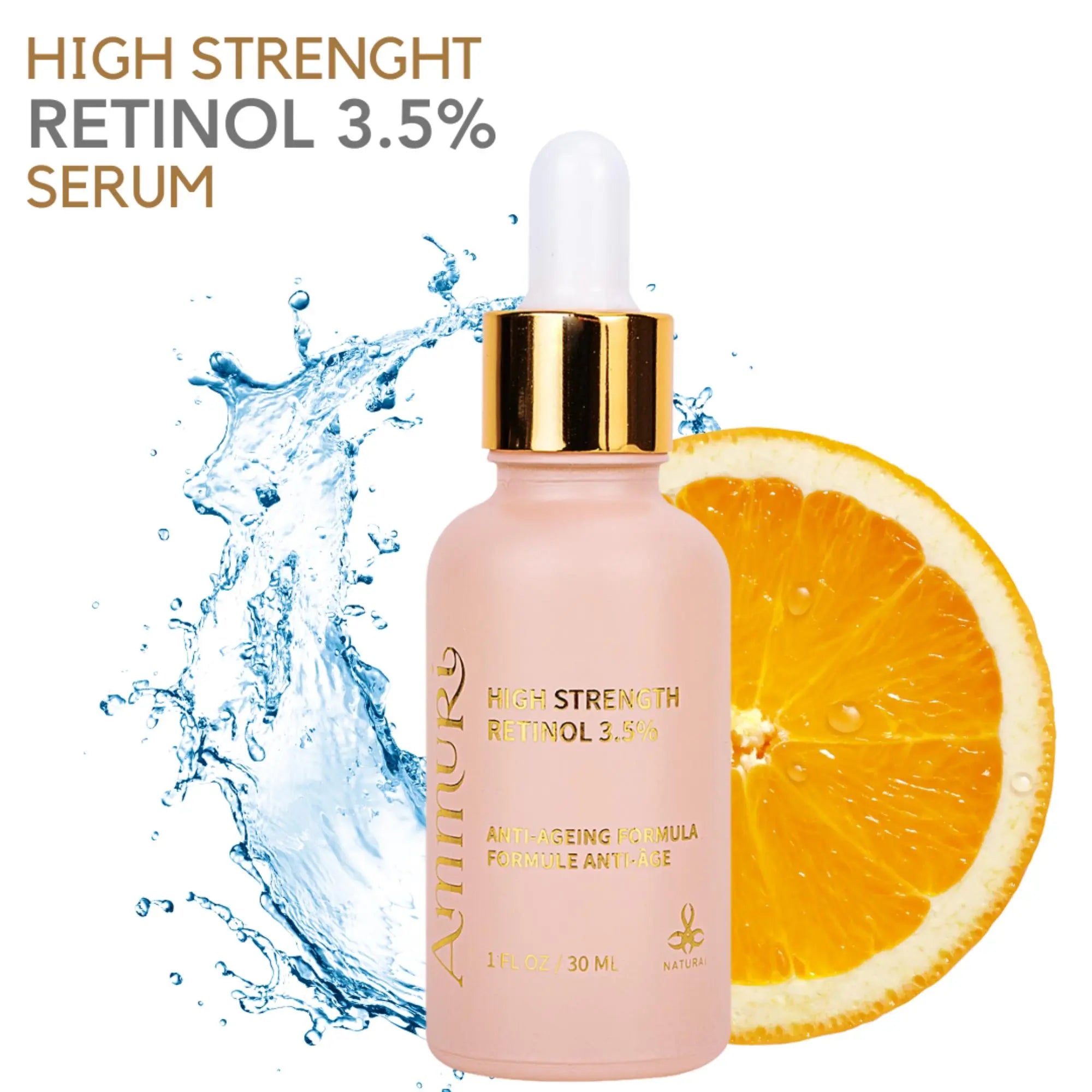 High Strength Retinol 3.5% Serum with SPF50 Vitamin C Moisturizer Set | Anti-Ageing - Ammuri Skincare