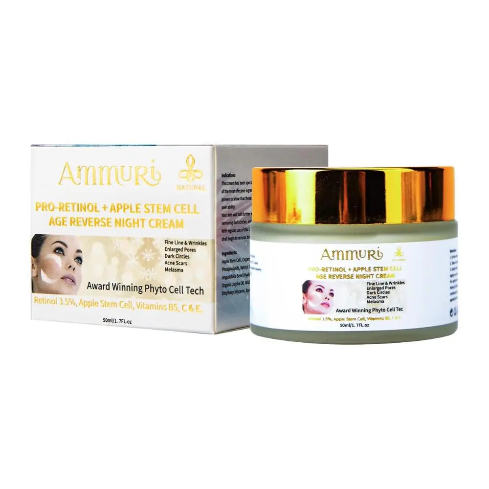 Age Reverse Cream Day/Night - Infused with Apple Stem Cell & 3.5% Retinol - Ammuri Skincare