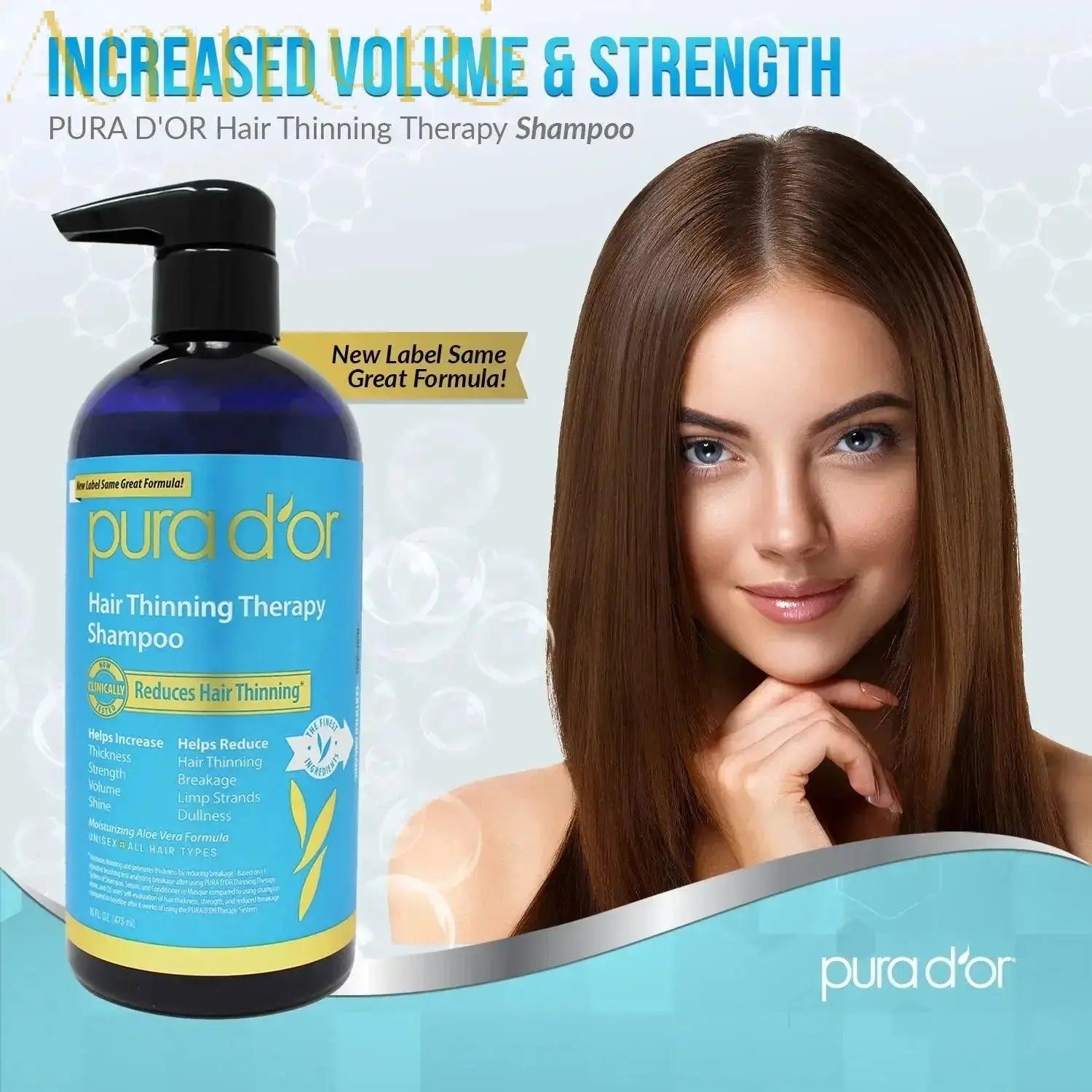 Ammuri Skincare pura d'or Hair Thinning Therapy argan oil shampoo for hair growth with increased volume and strength